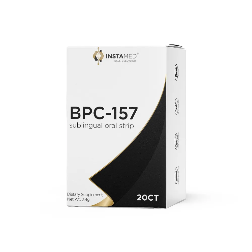 InstaMed BPC-157 oral strips box, front